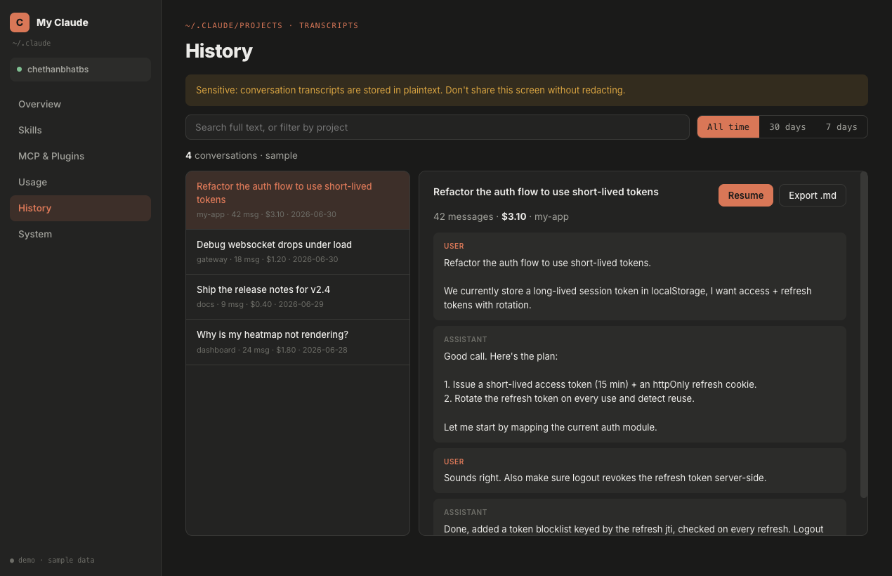 History and search